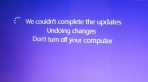 we couldn't complete the updates undoing changes
