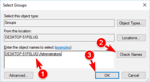 error applying attributes access is denied windows 10