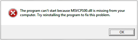 msvcp100.dll not found