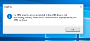 The installed version of the amd graphics driver has known issues что делать