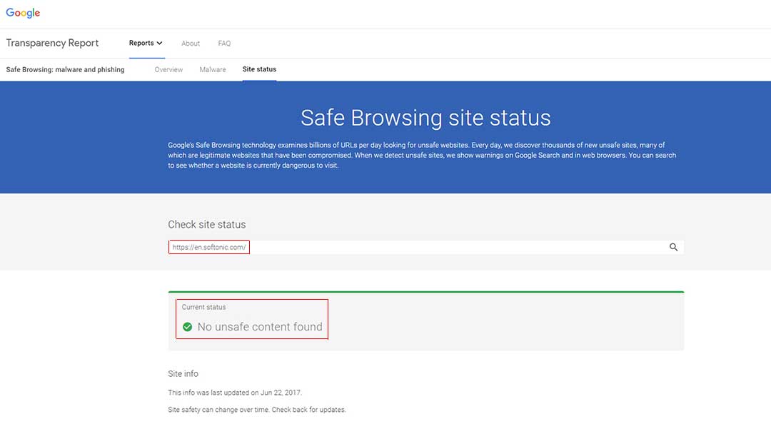 google safe browsing