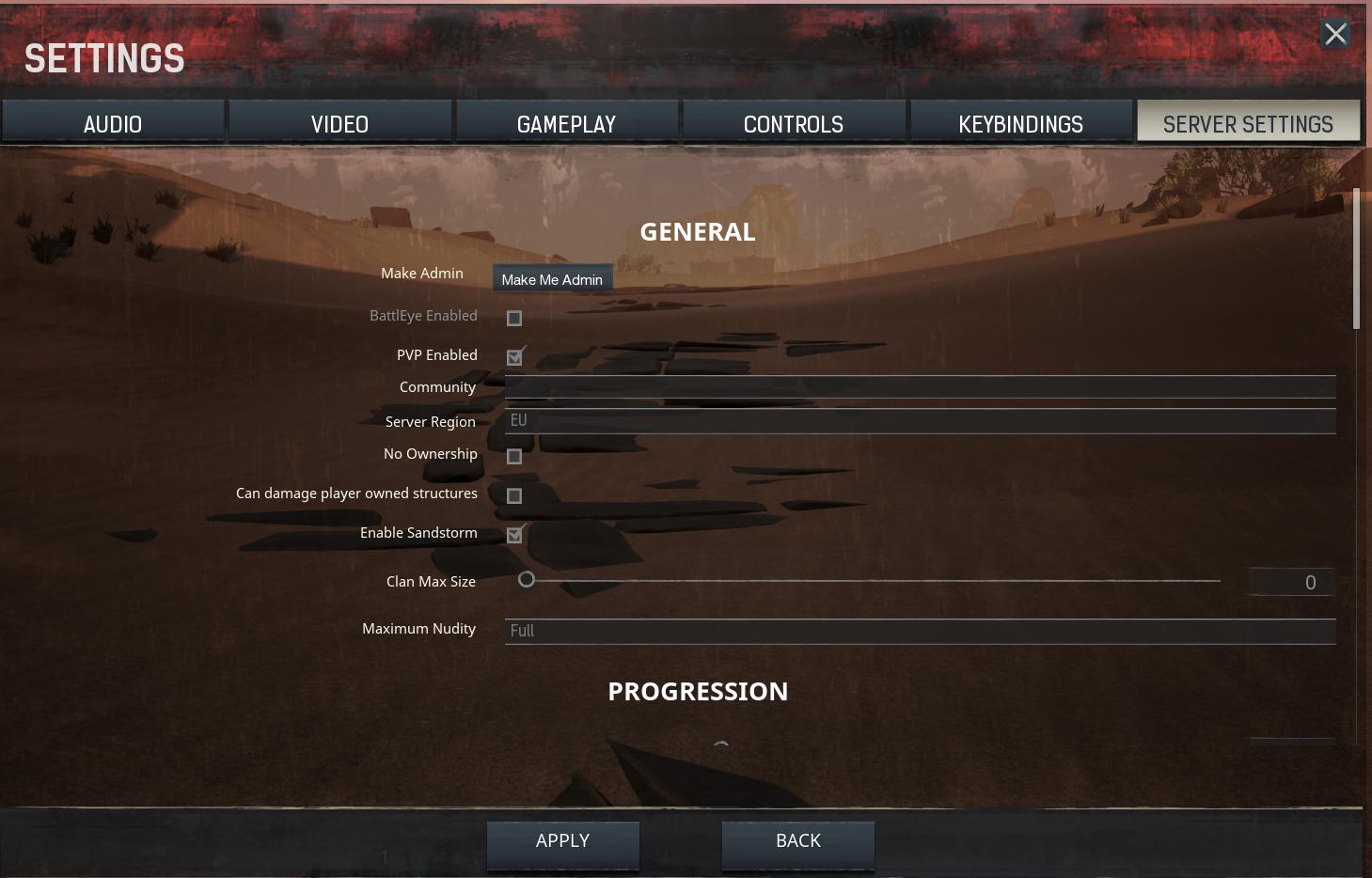 conan exiles server settings single player