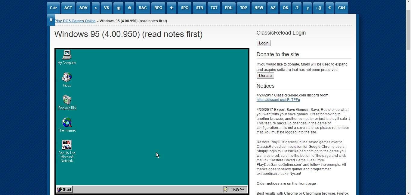 windows 95 emulator linux