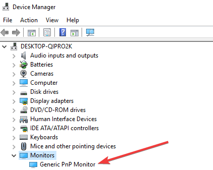 Generic pnp Monitor enable to fix brightness issue in Windows 10