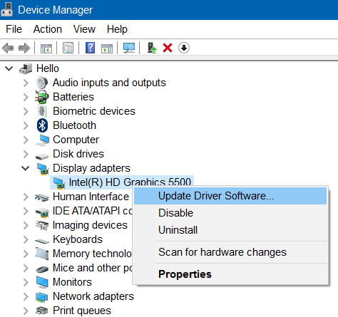 update graphics driver to fix brightness not working