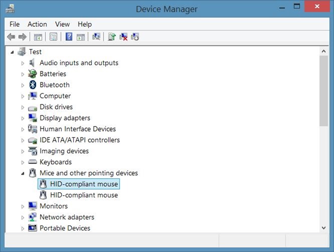 device manager disable touchpad windows 10