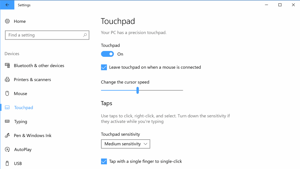 touchpad settings windows 10 disable touchpad windows 10