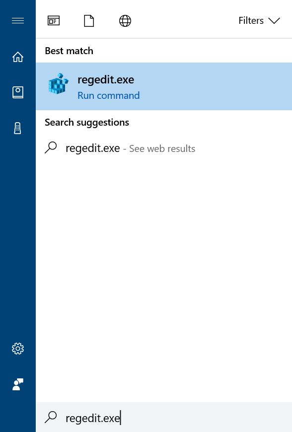 registry windows 10 setting not opening