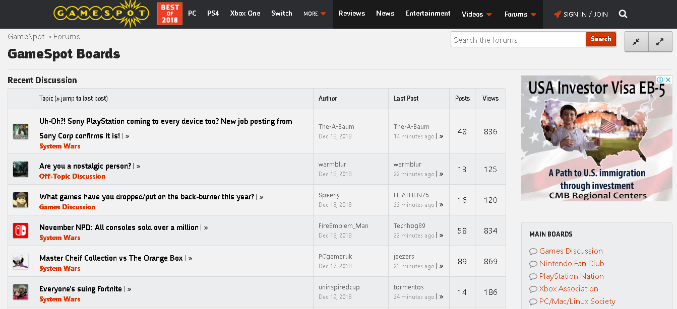 Gamespot: Best gaming forums
