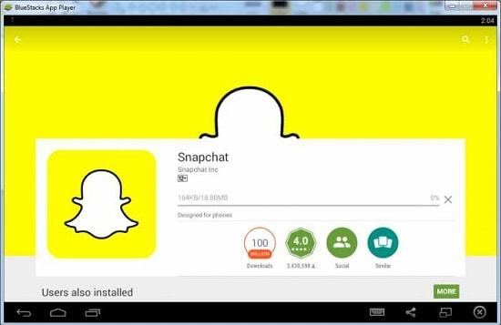 bluestacks snapchat login