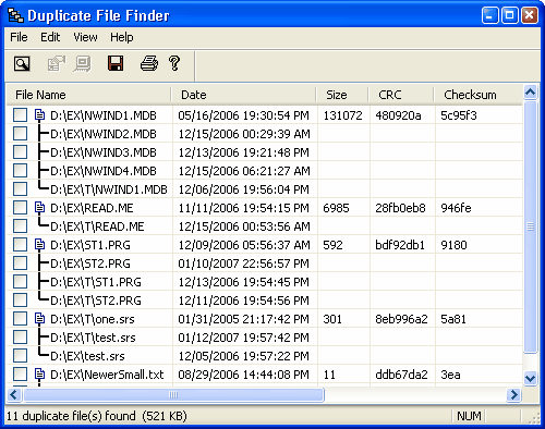 windows duplicate file finder hash database