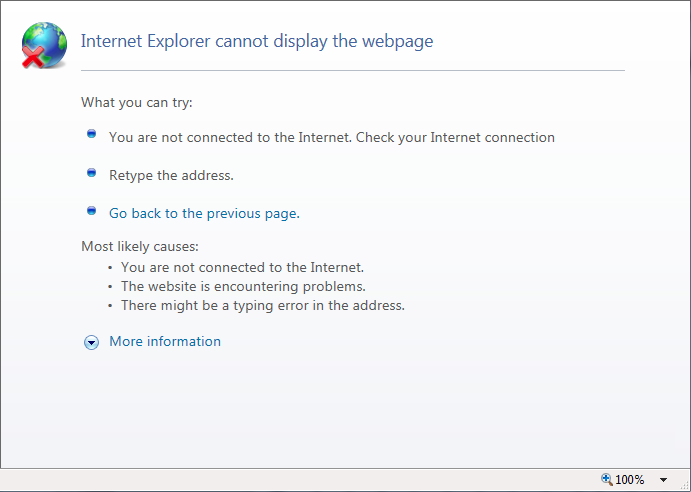 Fix: Internet Explorer Cannot Display the Webpage - Richannel