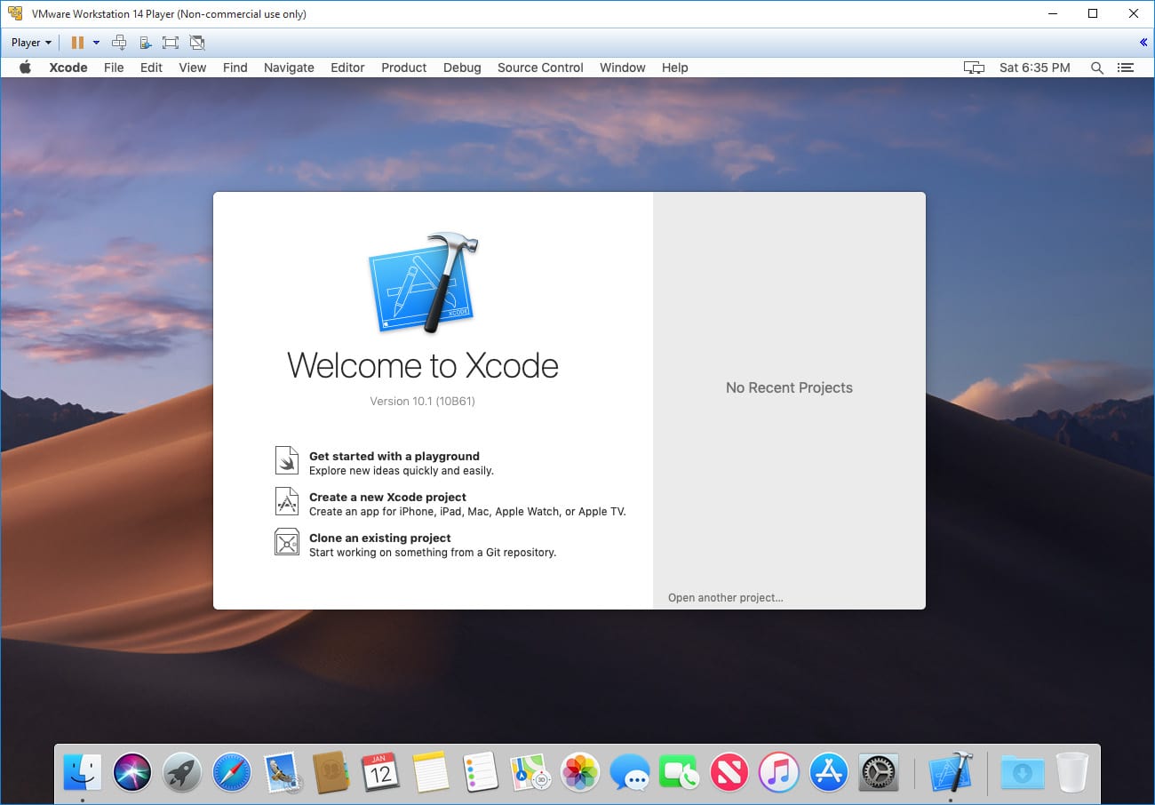 can mac os running on emulator install xcode