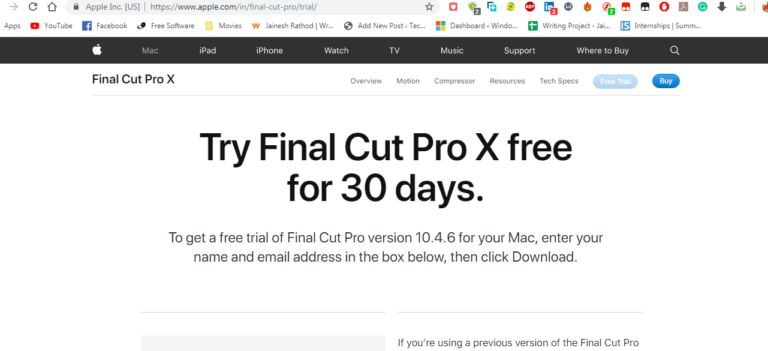 final cut pro free download 2019