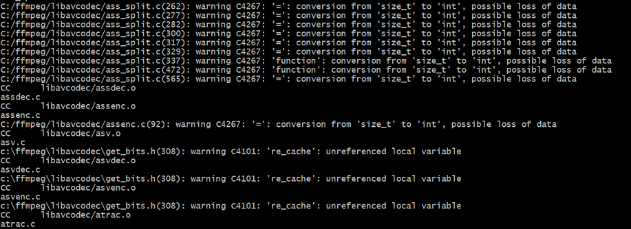 ffmpeg linux command line less info