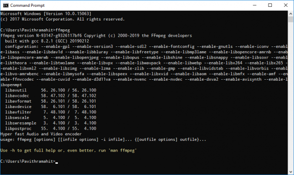 ffmpeg install windows 10