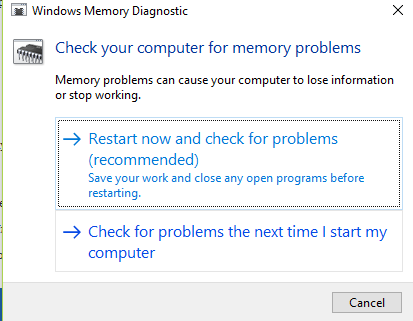 Windows Memory Diagnostic