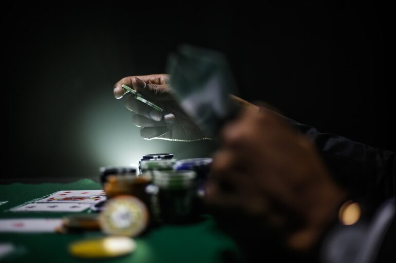 Man gambling