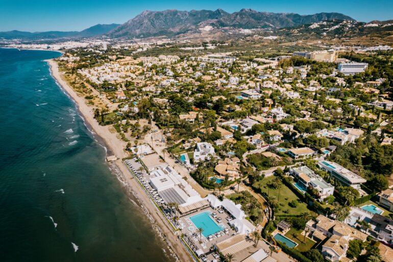 Aerial view of Marbella, Andalusia in Spain