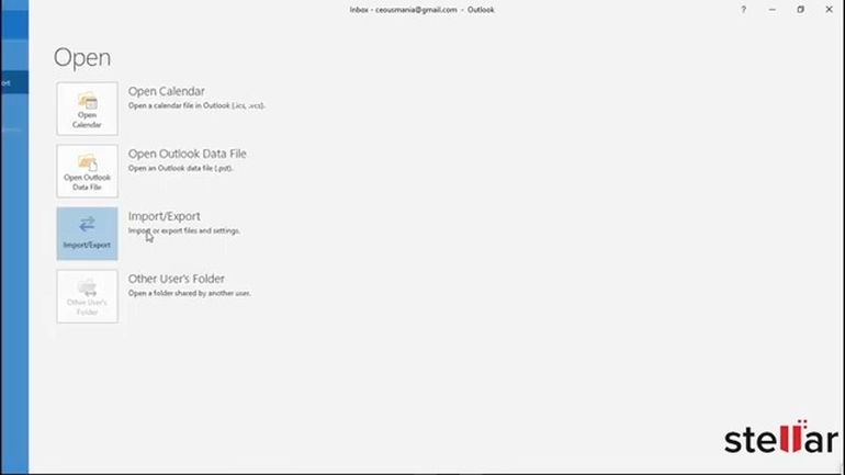 Import the PST File to Outlook