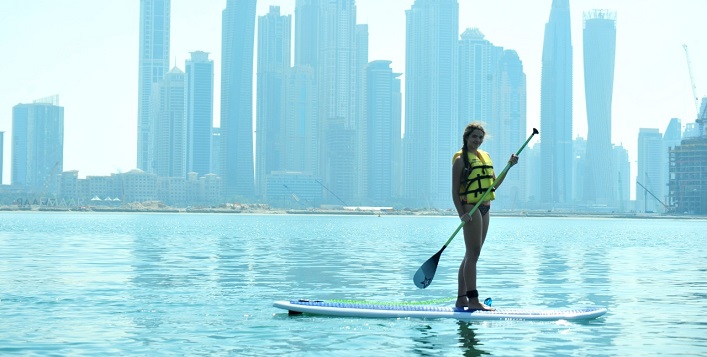 paddleboarding